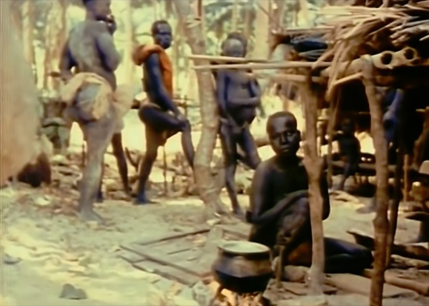 Members of the Onge Tribe in the Andaman Islands 