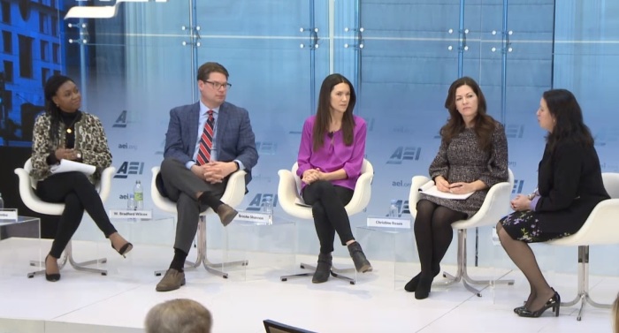 Panelists at the American Enterprise Institute discuss the dangers of smartphone technology in Washington, D.C. on January 25, 2019.