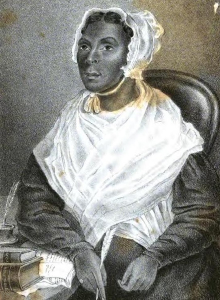An 1849 picture of Jarena Lee (1783-circa 1855), the first official female preacher for the African Methodist Episcopal Church. 