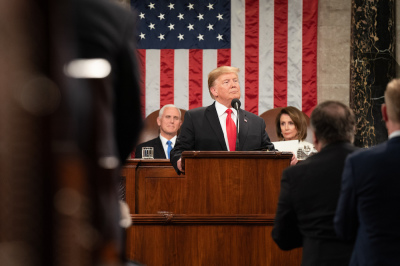President Donald J. Trump delivers his State of the Union address at the U.S. Capitol, Tuesday, Feb. 5, 2019, in Washington, D.C. 