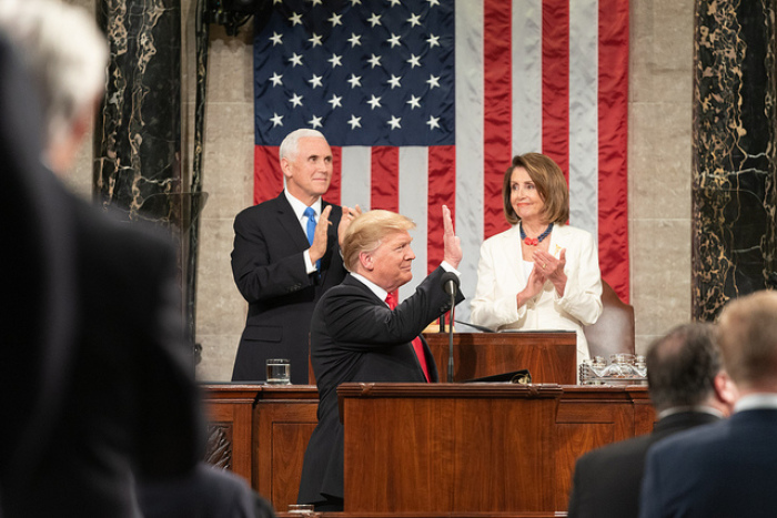 President Donald J. Trump delivers his State of the Union address at the U.S. Capitol, Tuesday, Feb. 5, 2019, in Washington, D.C.