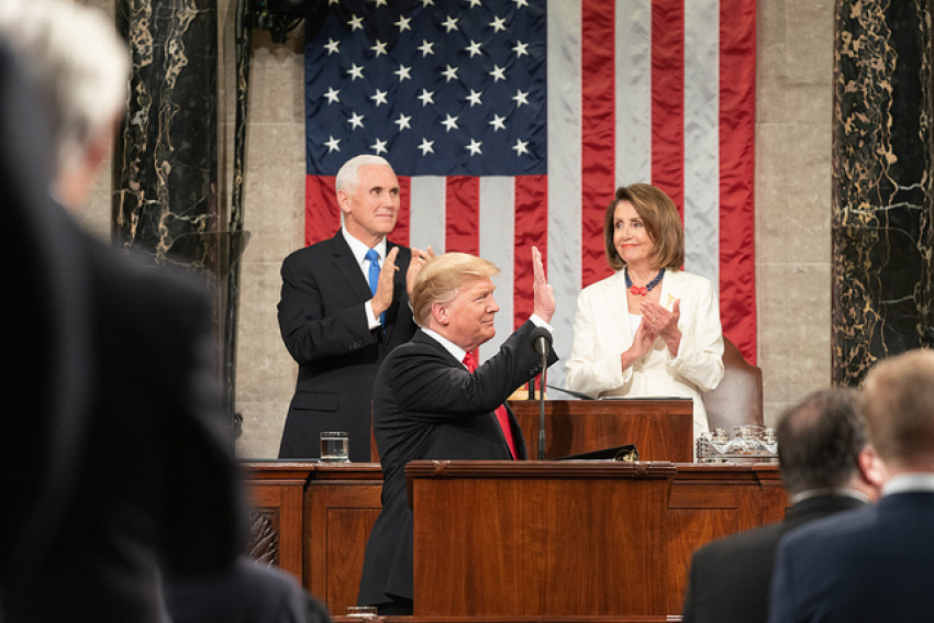President Donald J. Trump delivers his State of the Union address at the U.S. Capitol, Tuesday, Feb. 5, 2019, in Washington, D.C.