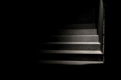 darkness, stairs