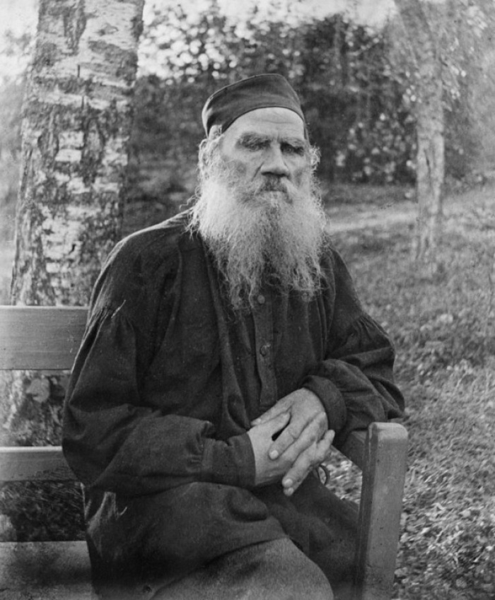 Russian author Leo Tolstoy (1828-1910). 