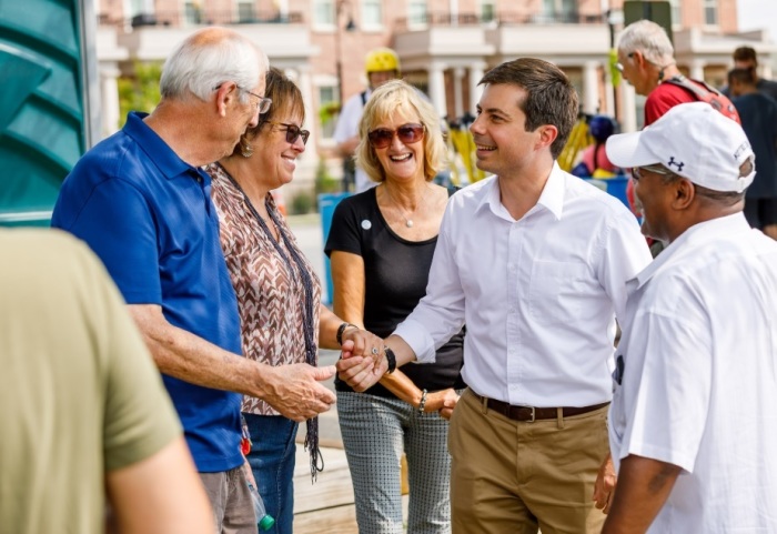 Pete Buttigieg, openly gay mayor of South Bend, Indiana who announced an exploratory committee for possibly running for president in the 2020 election. 