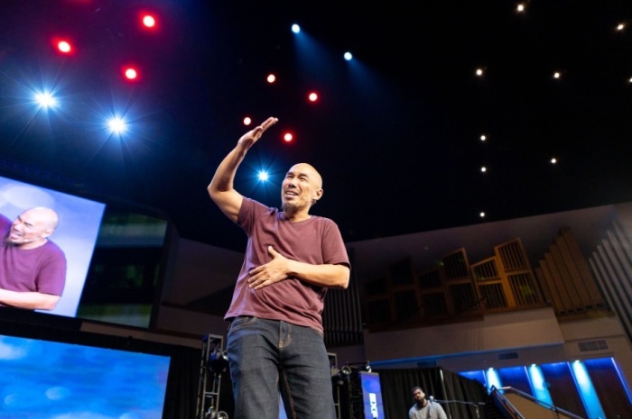 Francis Chan speaking at the Exponential Conference on Tuesday, March 5, 2019 at First Baptist Orlando in Orlando, Florida. 