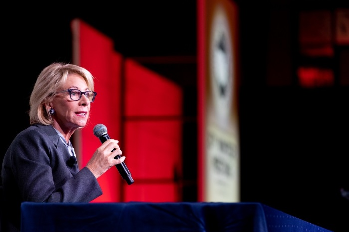 Department of Education Secretary Betsy Devos at the U.S. Conference of Mayors on January 24, 2019.