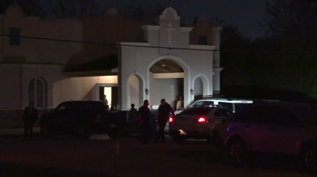 Detectives from the Harris County Sheriff’s Office outside the Signs and Wonders Apostolic Outreach Ministries in Houston, Texas on Thursday March 21, 2019.