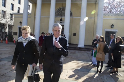Special counsel Robert Mueller walks with his wife Ann Mueller on March 24, 2019 in Washington, DC. Special counsel Robert Mueller has delivered his report on alleged Russian meddling in the 2016 presidential election to Attorney General William Barr. 