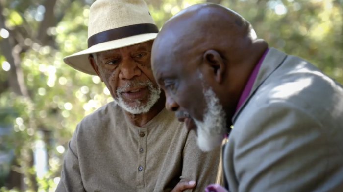 Morgan Freeman and Jerry Givens on National Geographic's 'The Story of God,' 2019 