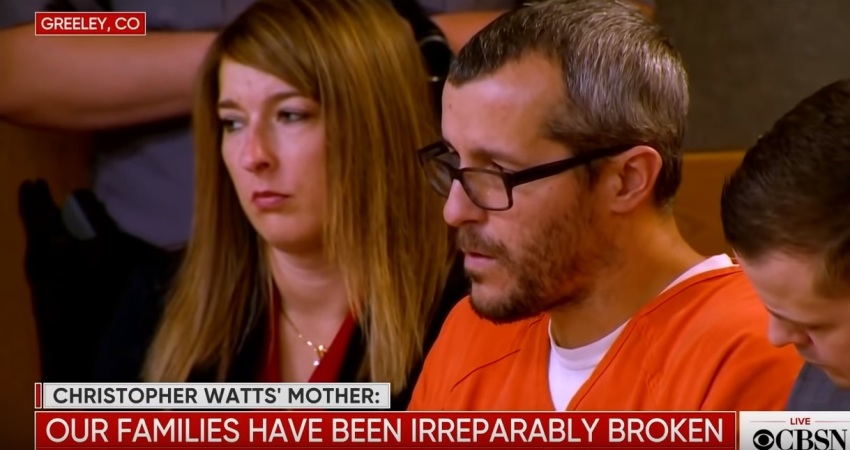 Colorado man Christopher Watts was sentenced to life without parole in November 2018 after pleading guilty to murdering his pregnant wife and their two young daughters and dumping their bodies on an oil work site. 