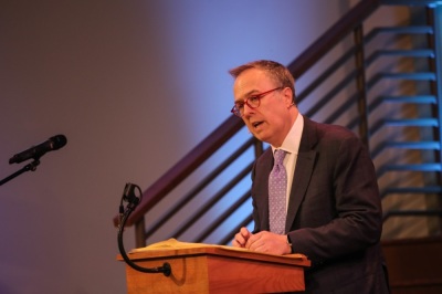 Michael Gerson speaking at Advocacy Day, sponsored by the Texas Baptists' Christian Life Commission, March 26, 2019. 