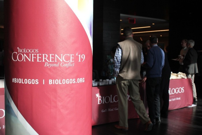 Attendees talk with one another at the BioLogos Conference 2019 in Baltimore, Maryland, on March 28, 2019. 