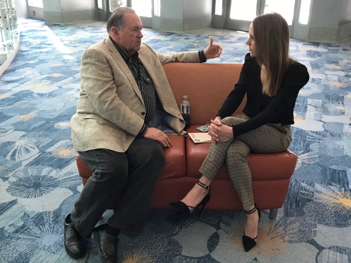 Former Governor Mike Huckabee speaks with The Christian Post at Proclaim 19, the NRB International Christian Media Convention in Anaheim, California, March 2019.