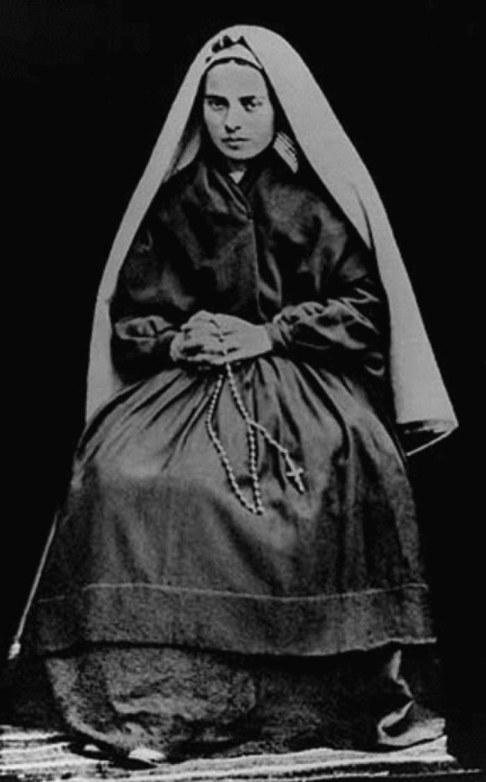 Bernadette Soubirous (1844-1879), more commonly known as St. Bernadette of Lourdes. 