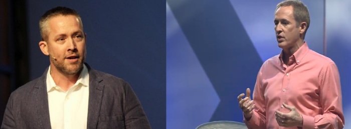 Left: J.D. Greear, pastor and president of the Southern Baptist Convention. Right: Andy Stanley, author, pastor, and founder of North Point Ministries. 