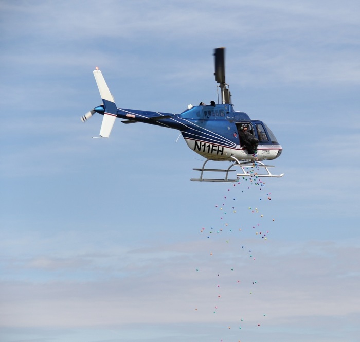 The 2018 Easter Egg Drop event held by Metro Community Church of Edwardsville, Illinois. 