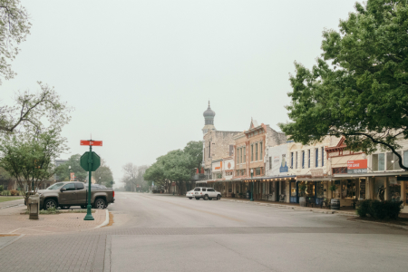 The charming streets of Georgetown, Texas.