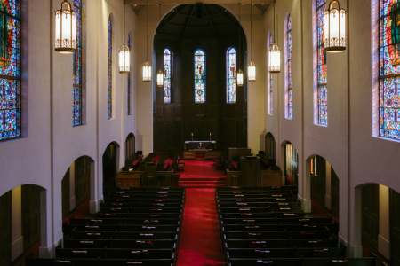 Lois Perkins Chapel on the campus of Southwestern University has a splendid collection of stained glass windows.