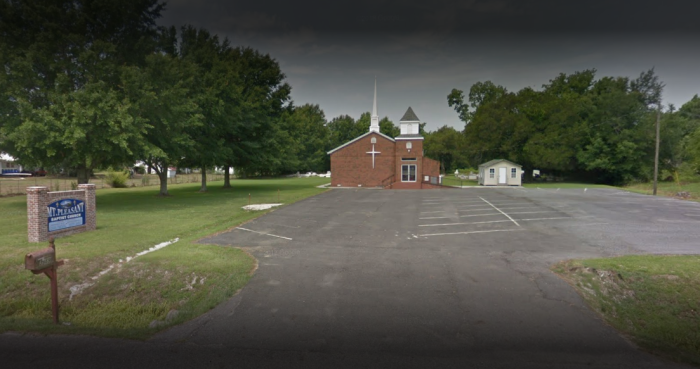 The Mount Pleasant Baptist Church in St. Landry Parish, Louisiana, as it appeared prior to being destroyed by fire earlier in April 2019.