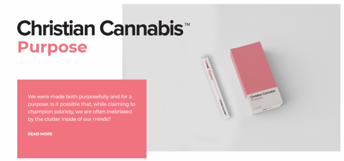 A Christian Cannabis product that will help users find purpose.
