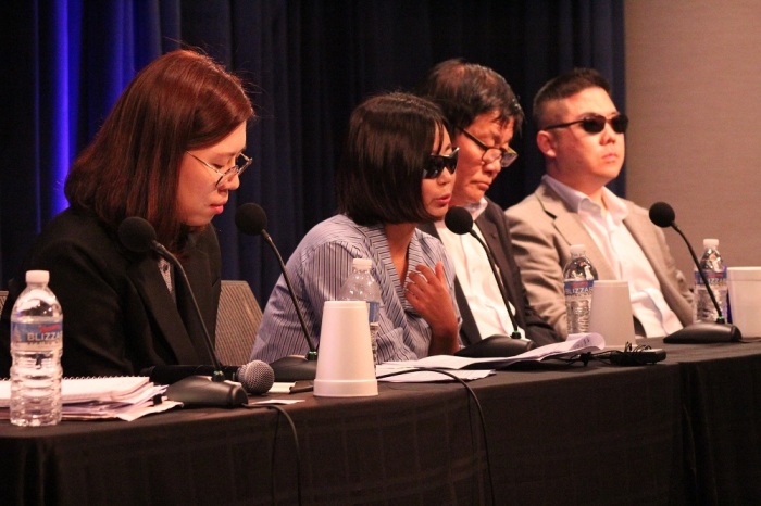 Park Ji-Hye speaks during a North Korea Freedom Week event held at the Family Research Council headquarters in Washington, D.C. on May 2, 2019.