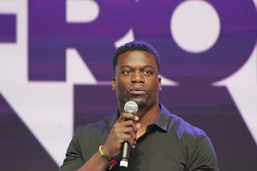 Retired NFL star Benjamin Watson at the 'Alive From New York' event hosted by Focus on the Family in Times Square, New York City, on Saturday, May 4, 2019.