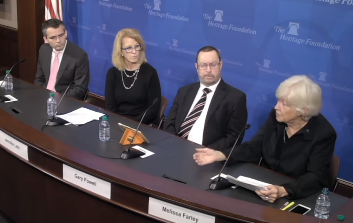 Advocates opposed to surrogacy speak at the Heritage Foundation on Monday, May 6, 2019.