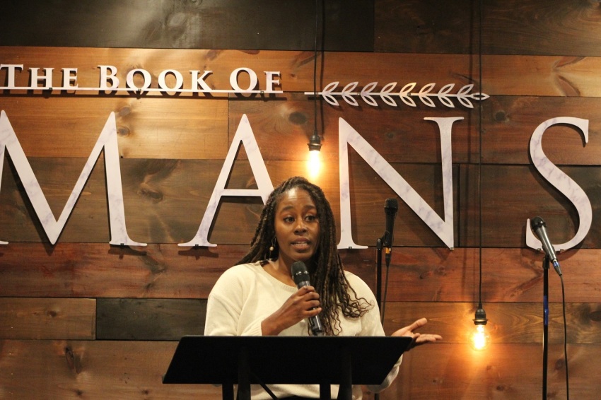 Kori Porter, campus minister at Princeton University and executive member of the And Campaign discusses initiatives to be undertaken by the New York City chapter at Epiphany Church in Brooklyn on Friday May 10, 2019.