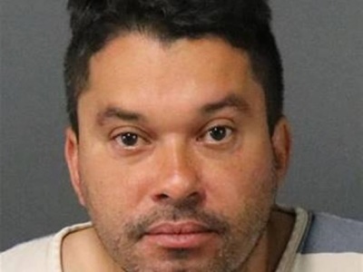 A mugshot of 43-year-old Wilmer Jose Ortiz Torres, who was accused of trying to burn down a Bethlehem, Pennsylvania church. 