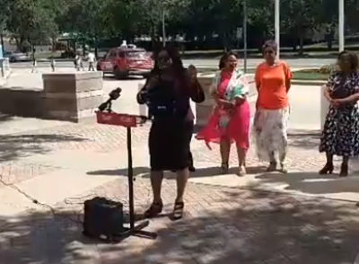 African-American leaders participate in a press conference opposing a new Planned Parenthood clinic in Charlotte, North Carolina on May 20, 2019. 