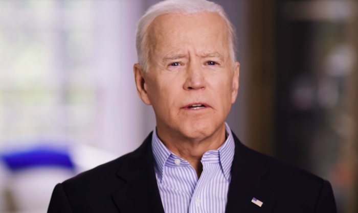 Former Vice President Joe Biden announcing his 2020 presidential campaign in a video posted to YouTube on April 25, 2019. 