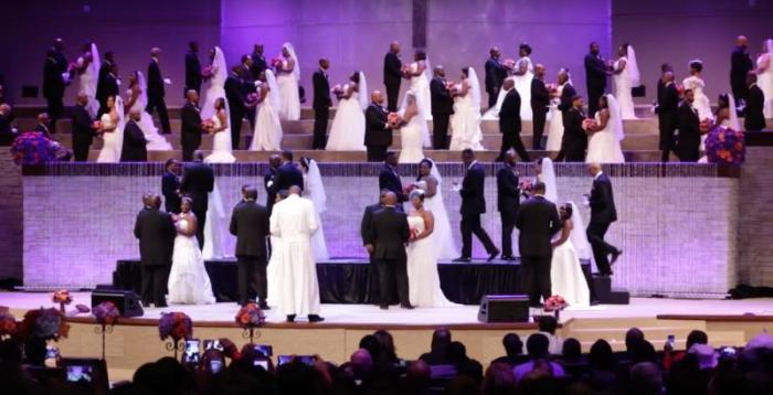 Pastor Bryan Carter of Concord Church in Dallas, Texas, encourages cohabiting singles of his congregation to 'step into marriage.'