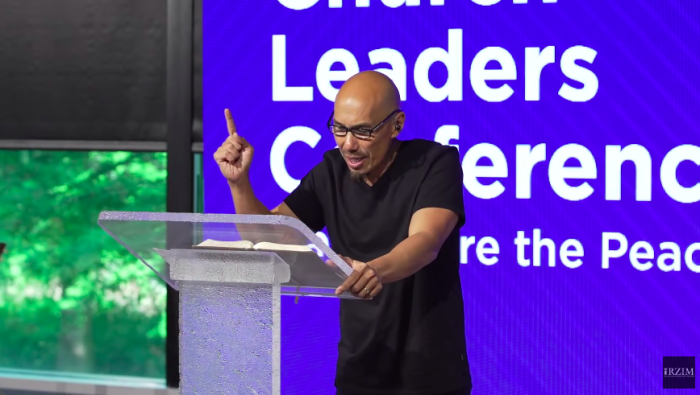 Francis Chan speaks at the 2019 Church Leaders Conference in Alpharetta, Georgia.