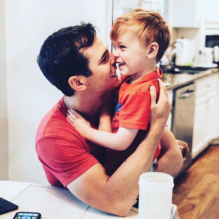 Country star Granger Smith pictured with his son, River.