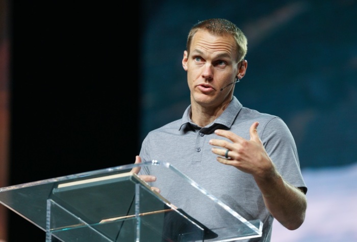 David Platt, pastor of McLean Bible Church near Washington, D.C., and founder of Radical, a resource ministry that serves churches, preaches during the second session of the two-day 2019 Pastors' Conference held June 9-10 at the Birmingham-Jefferson Convention Complex. 