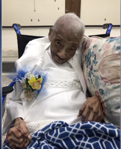 Ruth Hilliard on her 106th birthday, June 5, 2019. 