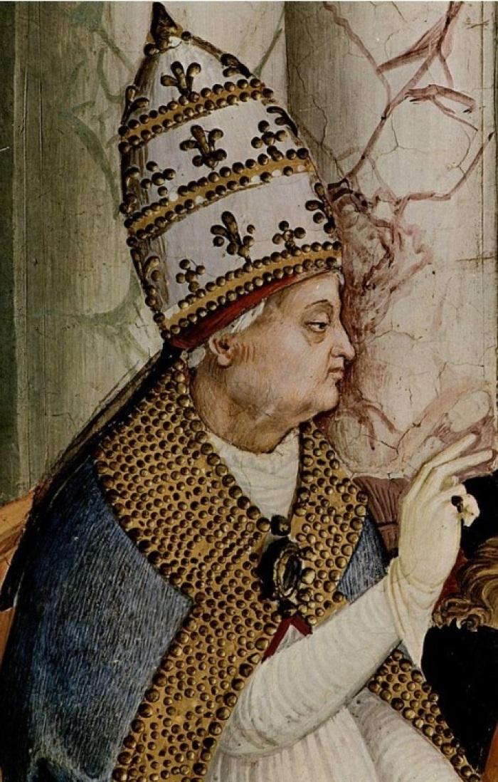 Pope Pius II (1405-1464), former head of the Roman Catholic Church who briefly led a failed crusade against the Turks. 