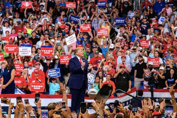 President Donald Trump at the launch of his 2020 re-election campaign at a rally in Orlando, Fla., on Tuesday June 18, 2019.
