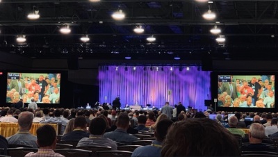 Presbyterian Church in America debates Overture 4, titled 'Declare the Council on Biblical Manhood & Womanhood’s ‘Nashville 3 Statement’ on Biblical Sexuality as a Biblically Faithful Declaration,' during their General Assembly meeting held June 25-28, 2019 in Dallas, Texas. 