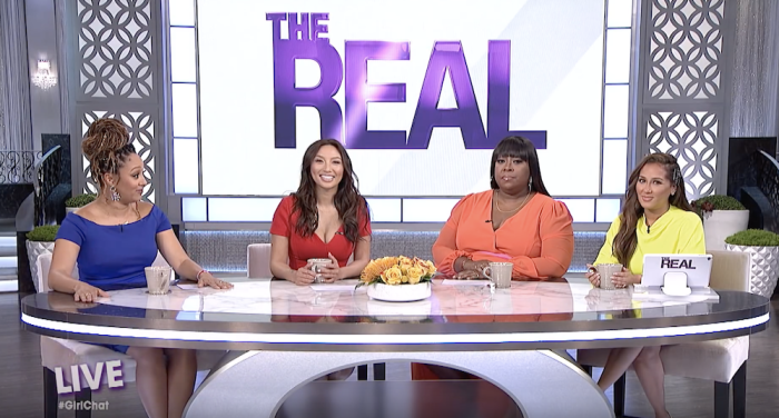 (L-R) 'The Real' co-hosts Tamera Mowry-Housley, Jeannie Mai, Loni Love and Adrienne Bailon and, June 29, 2019. 