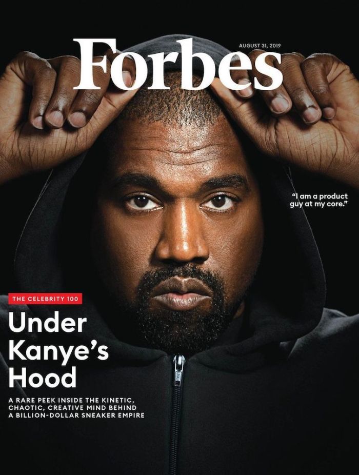 Kanye West graces the cover of Forbes, Issue August 2019.