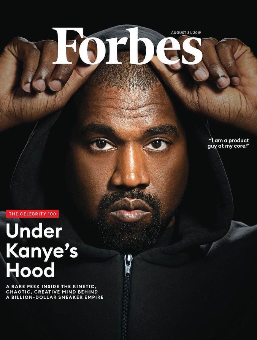 Kanye West graces the cover of Forbes, Issue August 2019.