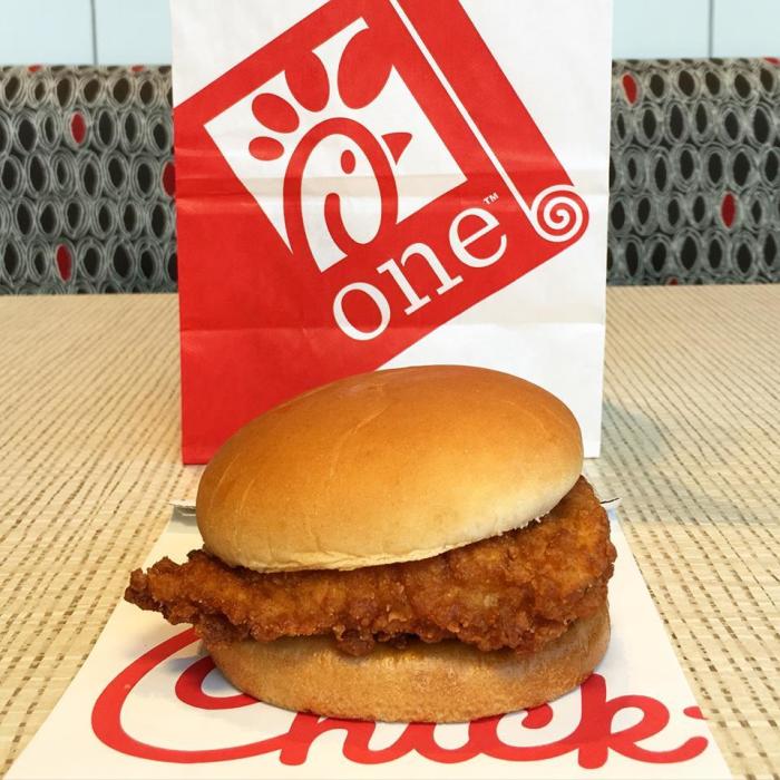The chicken sandwich from Chick-fil-A.