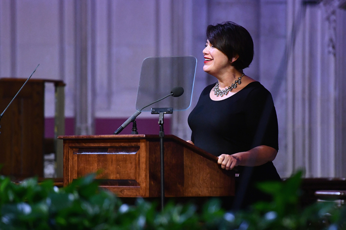 Pastor Amy Butler speaks onstage during Global Citizen Week: The Spirit Of A Movement at Riverside Church on September 22, 2018 in New York City. 