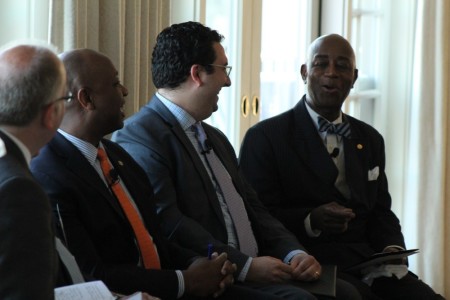 U.S. Senate Chaplain Barry Black speaks at the inaugural Ravi Zacharias International Ministries "At the Table" event in Washington, D.C. on July 10, 2019. 