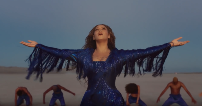 Beyonce sings in her new video, 'Spirit,' from Disney’s 'The Lion King,' July 2019. 