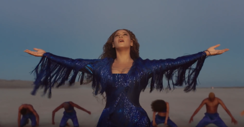 Beyonce sings in her new video, "Spirit," from Disney’s "The Lion King," July 2019. 