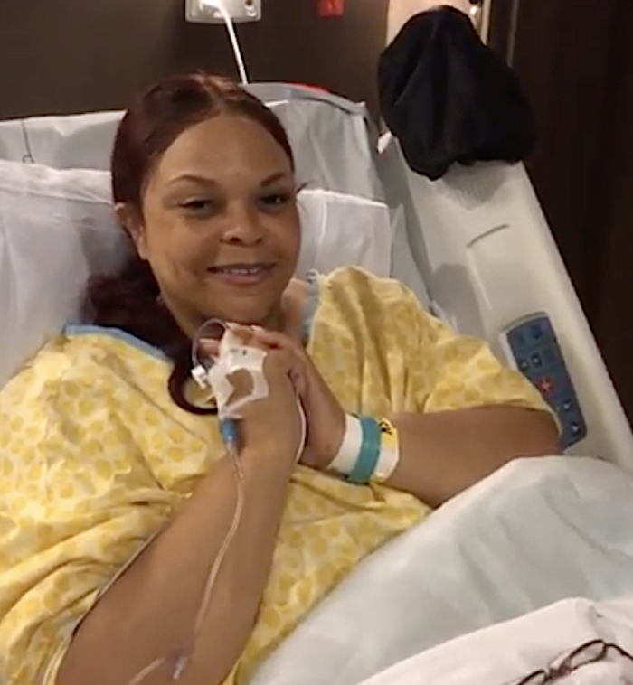 Tamela Mann in recovery after surgery on Wednesday, July 17, 2019.