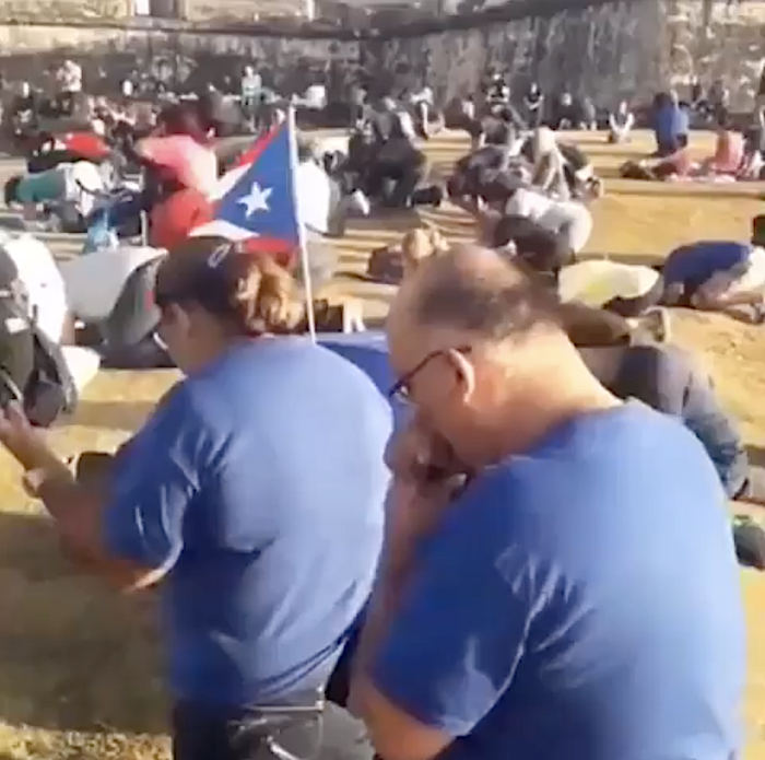 Hundreds gather in El Morro to pray for Puerto Rico, July 2019